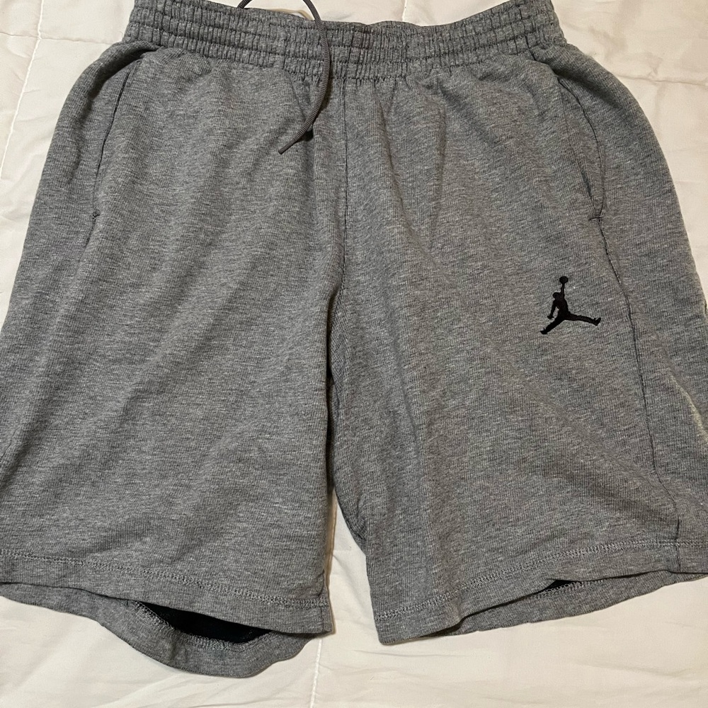 Jordan Gray Athletic Shorts with Jumpman Logo